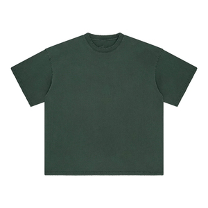Custom Oversized Plus Size Men's Acid Wash Solid T-Shirts 100% Cotton Knitted Regular Fit 220 Grams Custom Logo Design - Product Image 5