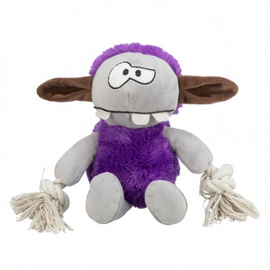 Juguete de Peluche para Perro Monstruo Morado de 32 cm con Extremos de Cuerda para Mascotas - Product Image 3