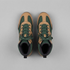 Chaussures de boxe légères à lacets pour hommes, chaussures d'entraînement en cuir respirant à cheville haute, support de cheville flexible, adhérence par tous les temps - Product Image 2