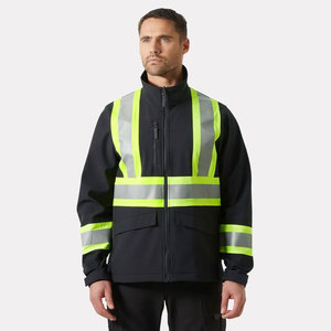Veste Softshell Imperméable de Sécurité Industrielle pour Travailleurs du Bâtiment, Haute Visibilité, Réfléchissante, Imperméable et Respirante - Product Image 3