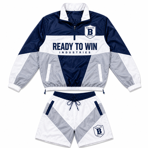 ชุดวอร์ม Ready To Win Industries แบบ unisex แขนยาว สีสันตัดกัน ผลิตจากโพลีเอสเตอร์ แห้งเร็ว เหมาะสำหรับผู้ใหญ่ ใส่ได้ในฤดูใบไม้ผลิ - Product Image 1