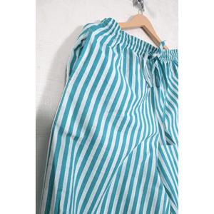 Pantalones de Salón a Rayas de Algodón Ecológicos para Mujer, Pantalones de Pijama Casuales de Verano, Tela Suave y Transpirable, Cómodos para Uso Diario - Product Image 5