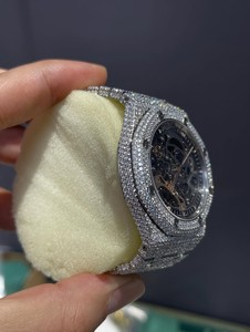 Reloj de Pulsera para Hombre, Mecánico Automático, con Cristal Moissanite, Correa de Acero Inoxidable, Esfera Esqueleto, Resistente al Agua 10 Bar - Product Image 4