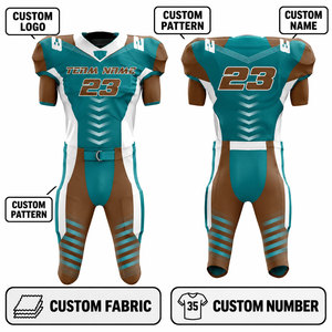 Camiseta de Fútbol Americano Personalizada para Hombre, Sublimada, Transpirable, de Poliéster, Cuello en V, Manga Corta, Número de Equipo 23 - Product Image 6