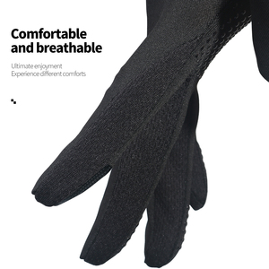 Gants de cyclisme à doigts entiers gris-vert antidérapants unisexes pour l'été - Product Image 4