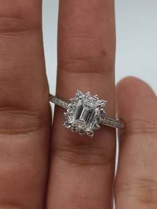 1.38 CT Emerald Cut Lab Grown <b>Diamond</b> <b>Ring</b> in 18K Gold | IGI Certified Luxury Engagement Wedding <b>Ring</b> | Elegant Bridal Jewelry - Product Image 4