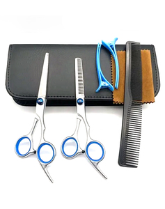 Ciseaux professionnels manuels en acier inoxydable pour la coupe et l'éclaircissement des cheveux, avec poignée pivotante, style japonais, ensemble d'instruments - Product Image 2
