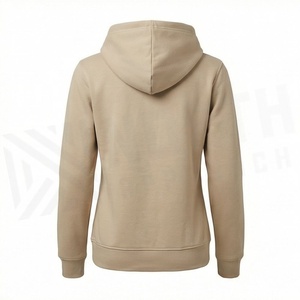 Slim Fit <b>Plain</b> <b>Sweatshirts</b> 100 Cotton Custom Logo Pullover Zip Up Women Hoodies Premium Quality Streetwear Apparel - Product Image 2