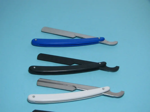 Rasoirs professionnels turcs en acier inoxydable, vente en gros, logo personnalisé, rasoir de barbier à lame unique remplaçable, plastique - Product Image 4