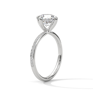 Bague solitaire en or blanc 14 carats avec diamant de laboratoire taille brillant, certifiée GRA, bijou tendance pour femme, best-seller - Product Image 2