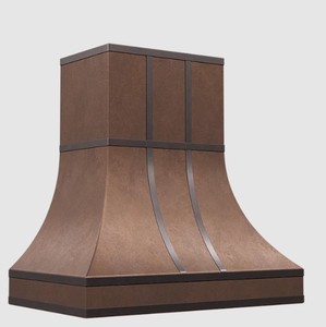 Hotte murale la plus vendue, finition métal marron, type cheminée ventilée, pour cuisine domestique, ventilation de foyer - Product Image 1