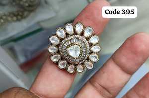 Luxury Gold Plated <b>Adjustable</b> Sunflower American Diamond Cocktail <b>Ring</b> for Women | AAA Cubic Zirconia Statement Bridal <b>Ring</b> | - Product Image 2