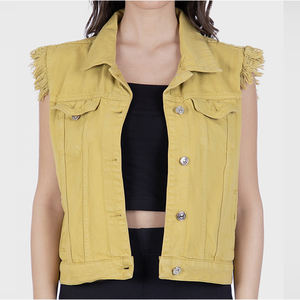 Débardeur Femme Personnalisé Streetwear Uni Manches Effilochées en Laine/Viscose Tricoté Respirant Extensible Haute Qualité - Product Image 5