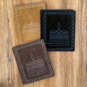 แฟ้ม A4โฟลเดอร์เอกสารพร้อมที่ใส่บัตรหนังนิ่มหนังนิ่มที่สลักด้วยเลเซอร์สำหรับใส่เอกสาร - Product Image 5