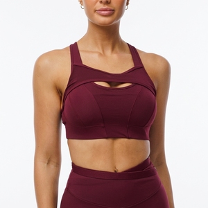 Soutien-gorge de sport push-up grande taille pour femme, à découpes, bretelles réglables, pour yoga, course à pied, fitness et entraînement - Product Image 5
