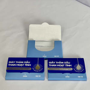 Custom Printed Facial Blotting Paper <b>Box</b> Packaging | <b>Empty</b> Folding Carton for Oil Control Sheets - Product Image 3