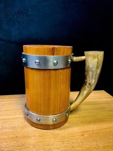 Jarra de Cerveza de Madera con Diseño de Guerrero - Product Image 5