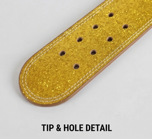 Cinturón de levantamiento de pesas de 13 mm con purpurina, soporte lumbar de alta resistencia, cinturones de cuero brillante para gimnasio, cinturón de cuero para entrenamiento, hombres y mujeres - Product Image 4