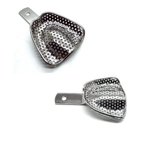Plateaux et récipients d'empreinte dentaire pour dents supérieures et inférieures, en acier inoxydable allemand, manuels, certifiés CE, équipement dentaire - Product Image 1