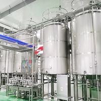 Projet clé en main complet d'une petite usine de fabrication de fromage/ligne de production de fromage, sac en acier inoxydable blanc, pièce brute, fromage frais