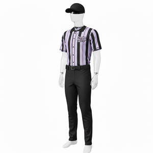Conjunto de uniforme de béisbol unisex, conjunto de camiseta de béisbol con rayas sublimadas, pantalón de béisbol con estampado digital, camiseta de softbol con botones frontales - Product Image 3