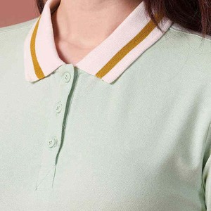 Chemises de golf pour femmes, respirantes, à motif uni, 100% coton, manches courtes, longueur normale, vêtements décontractés d'été - Product Image 3