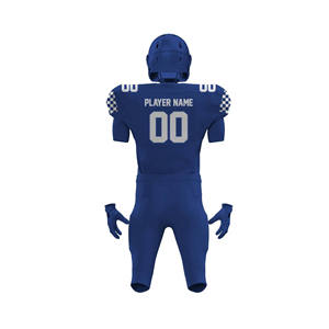 ชุดยูนิฟอร์มอเมริกันฟุตบอลสีม่วงแบบใหม่ล่าสุด พร้อมกางเกง ชุดพิมพ์ลายแบบ Sublimation คอวี แขนสั้น ระบายเหงื่อได้ดี สำหรับผู้ชาย - Product Image 5