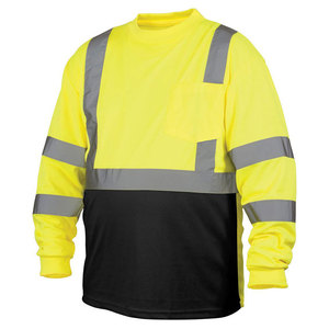 Best Sale Hi Vis Reflective Construction Breathable Polyester T-<b>Shirt</b> Road Workwear Safety Long Sleeve Workshop Worker T-<b>Shirts</b> - Product Image 3