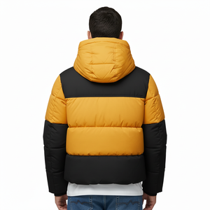 2026 Down <b>Padded</b> Jacket Loose Thickened Warm Hooded Collar <b>Padded</b> Unisex Custom Logo Down Bubble Puffer Jacket for Men - Product Image 3