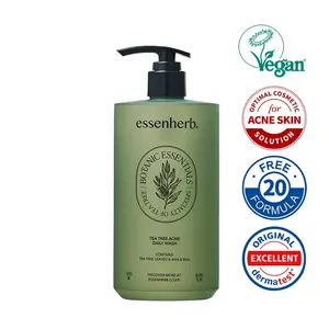 Essenherb น้ำยาทำความสะอาดผิวหน้า500มล. ผลิตภัณฑ์ทำความสะอาดสิวจากต้นชา - Product Image 1