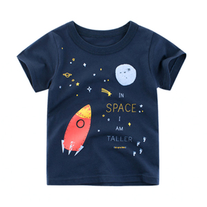 Chemises à col rond pour enfants, 100% coton, adorables, respirantes et confortables, designs personnalisés, vêtements pour enfants à prix de gros - Product Image 1