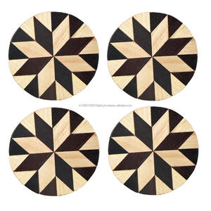 Venta al por mayor de posavasos de mesa de madera de mango natural de la mejor calidad hogar restaurante decoración Mat precio bajo - Product Image 3