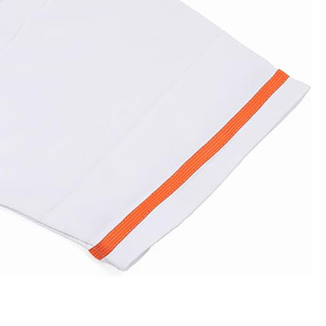 Camiseta de béisbol blanca para niños, manga corta, con botones en la parte delantera, ribete naranja, ropa deportiva de poliéster transpirable, ropa para niños - Product Image 4