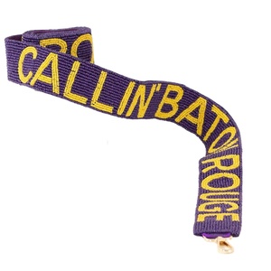 Baton Rouge Personalized Rectangular Shape Glass Beaded Cotton Foundation Sports Style Handmade Stylish Party Purse Strap Bag - Product Image 1