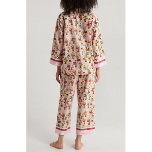 Ropa de Dormir Suave para Mujer al por Mayor, Pijamas de Seda y Satén de Manga Corta y Pantalones Cortos, Conjunto de 2 Piezas Transpirable para Mujer 2026 - Product Image 3
