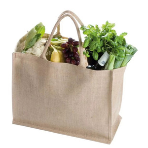Bolsas de yute Pequeñas bolsas de compras de Yute natural con estilo de calidad premium reutilizables ecológicas para uso diario - Product Image 5