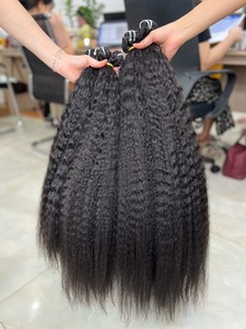 มัดผมมนุษย์ทรงตรงม้วนเนื้อสัมผัสสวมใส่สบายพร้อมส่งราคาถูก - Product Image 5