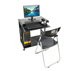 Portable Four-Wheel Black <b>Computer</b> <b>Desk</b> - Product Image 3