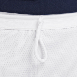Shorts de sport pour hommes, bleu marine et blanc, à blocs de couleur, taille élastique, respirants, design à empiècements, taille mi-haute, longueur courte - Product Image 5