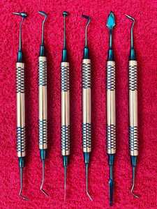 Juego de Instrumentos Quirúrgicos Dentales al por Mayor, Kit de Espátulas Metálicas Recubiertas de Oro, Manual para Rellenos de Resina Compuesta, de Dentavex - Product Image 6