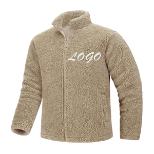 Custom Logo Color Block <b>Fleece</b> Jacket Winter Zip Up Sherpa Sweatshirt Streetwear Apparel Manufacturer Factory OEM Supplier Blank - Product Image 6