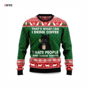 Suéter Navideño Corex para Hombre, con Estampado Digital de Santa y Jesús, Cuello Redondo, 100% Algodón Transpirable, para Invierno - Product Image 2