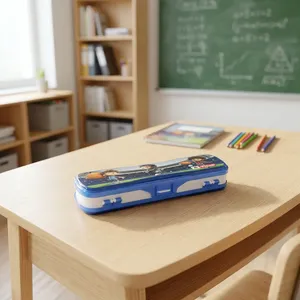 Boîte à crayons MINI Premium VIKAS originale, en plastique rigide, pour ranger et transporter stylos, crayons, taille-crayons, marqueurs - Product Image 2