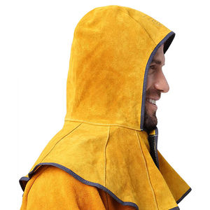 Casque de soudeur pour hommes sur mesure de haute qualité, confortable, en cuir de vachette unique, design de sécurité, vente en gros - Product Image 3