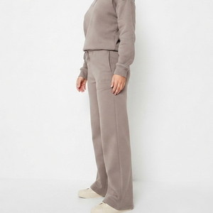OEM <b>Winter</b> Women's Clothing Blank Streetwear 100% Cotton Custom Sweat Pants Fleece Terry Baggy Cotton Elastic Waist <b>Trousers</b> - Product Image 2