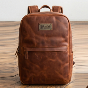 PU Leather <b>Laptop</b> <b>Backpack</b> With Zipper Closure Durable Softback Classic Style Unisex 20-39 Litre Capacity <b>Laptop</b> Bags Unisez - Product Image 6