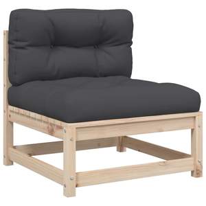 Conjunto de Sofás de Jardín Modulares Grandes de Madera de Pino Sólido Color Antracita, Muebles de Exterior Duraderos y Elegantes - Product Image 5