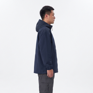 Veste coupe-vent à capuche pour homme, coupe ample, fermeture éclair, en nylon, décontractée, 100 % polyester, manches longues, épaules tombantes, hiver - Product Image 3