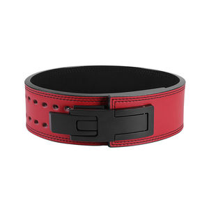Custom Logo Fitness Spots Workout Training Gym Back Waist Cowhide Weightlifting Powerlifting Leather Weight Lifting Lever Belt - Product Image 3