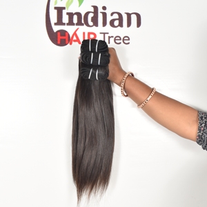 Extensiones de Cabello Humano Natural de Onda Profunda con Cutícula Alineada Sin Procesar de Fabricantes Indios, Paquetes Lisos para Mujer, Baratos - Product Image 5